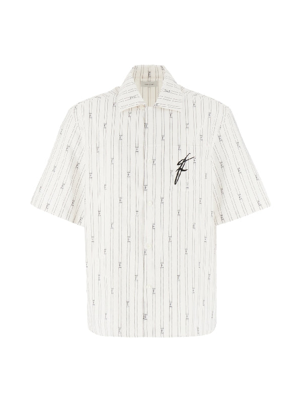 F Logo Embroidery Stripe
  Shortsleeve Shirt