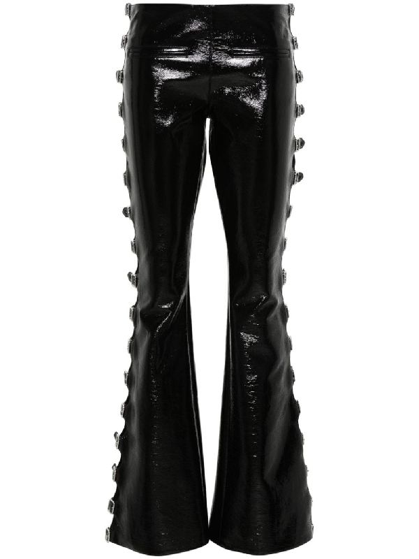 Multi Sangle Vinyl Bootcut Pants