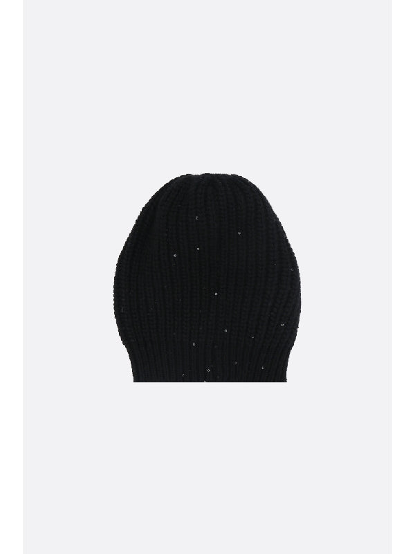 Logo Label Sequin Cashmere
  Beanie