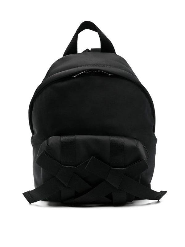 Bow detail black backpack