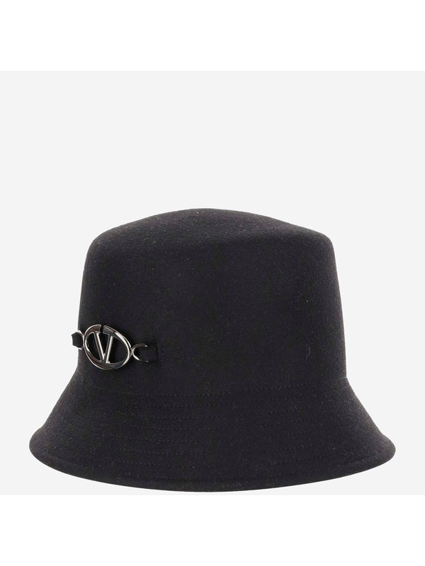 V Logo Wool Bucket Hat