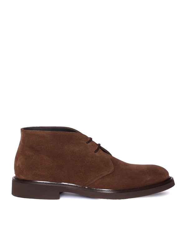 Doucal'S Brown Lace-Up Boots