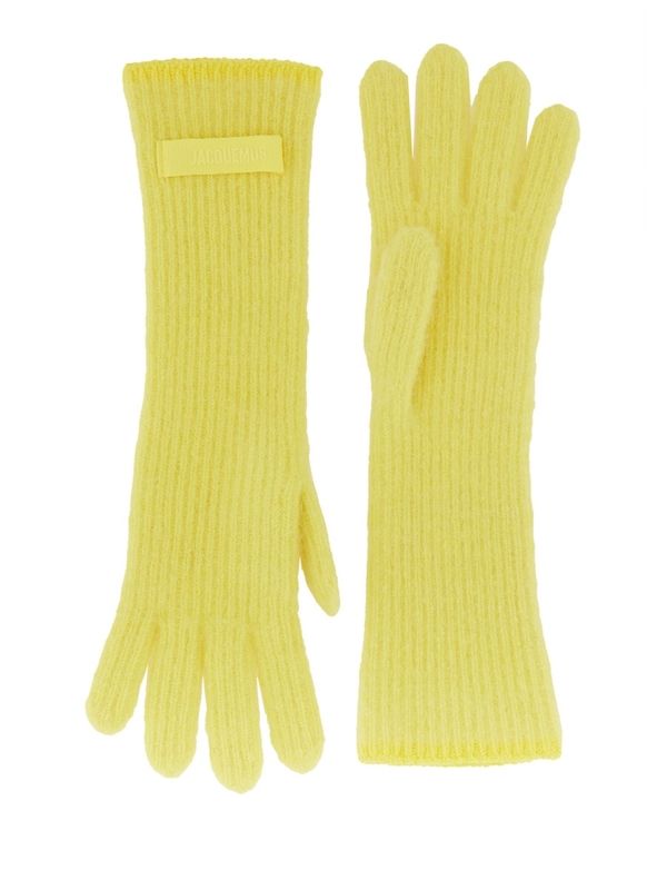 Logo Patch Alpaca Wool Gloves