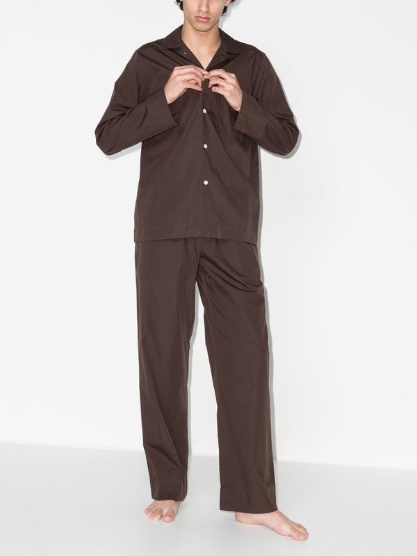 Brown Cotton Pajama Shirt