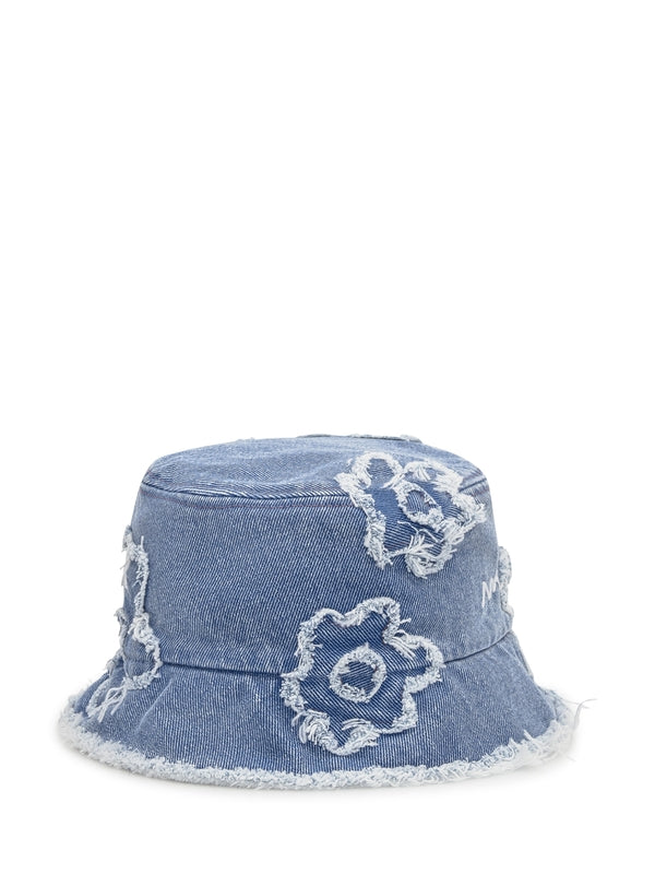 Flower Denim Bucket Hat