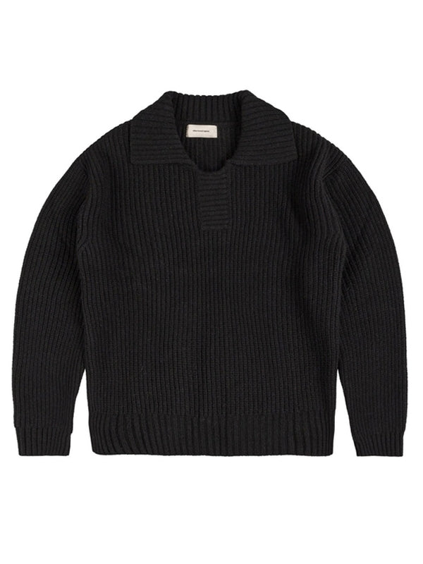 Wool Black Polo Shirt