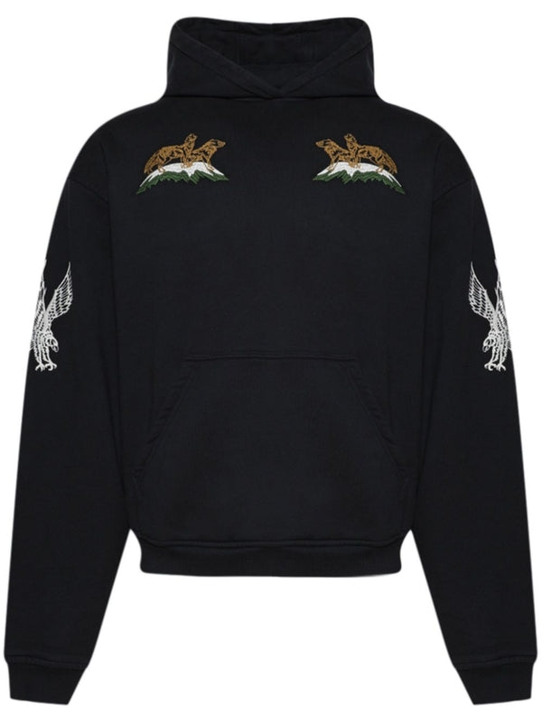 Graphic Embroidered Cotton Hoodie