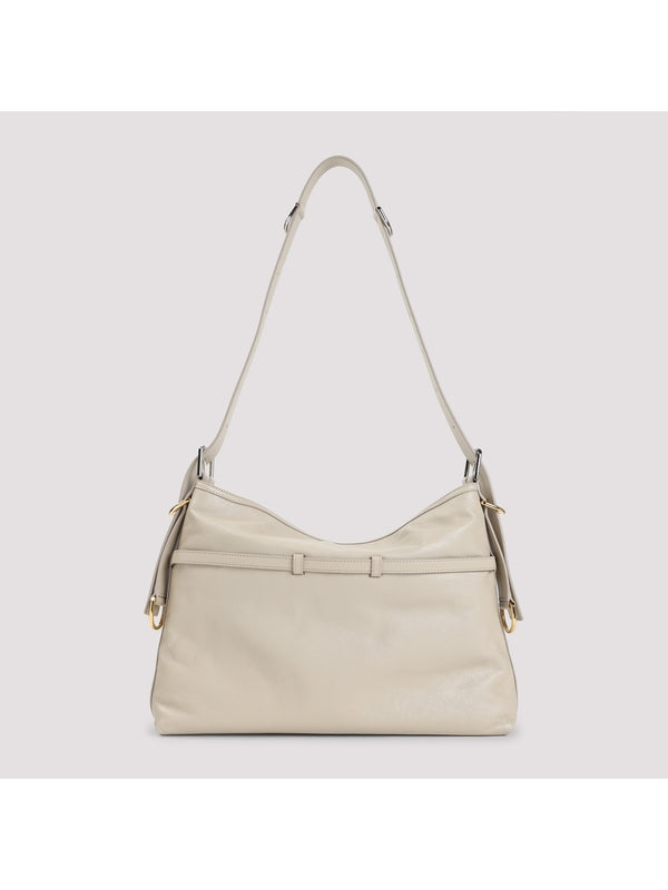 Voyou Buckle Detail Calfskin Medium Shoulder Bag