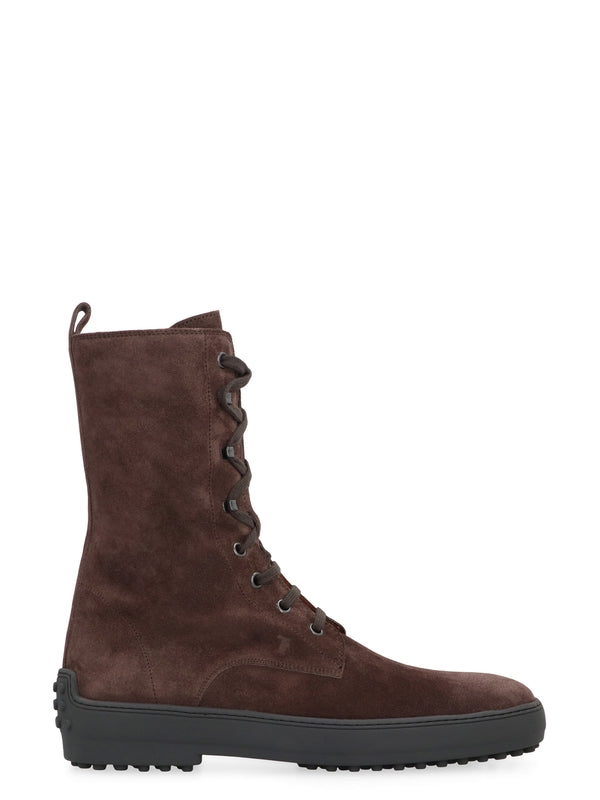 Tod'S Brown Lace-Up Boots