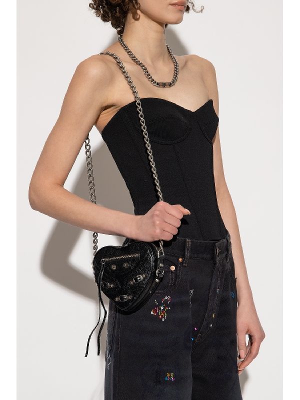 Cagole Heart Mini Chain Cross
  Bag