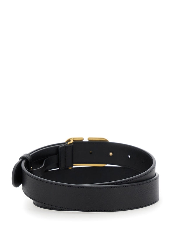 Valentino Black Leather Belts