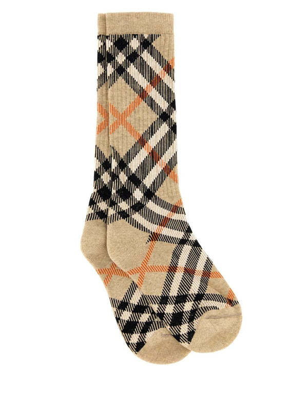 Vintage Check High Neck Socks