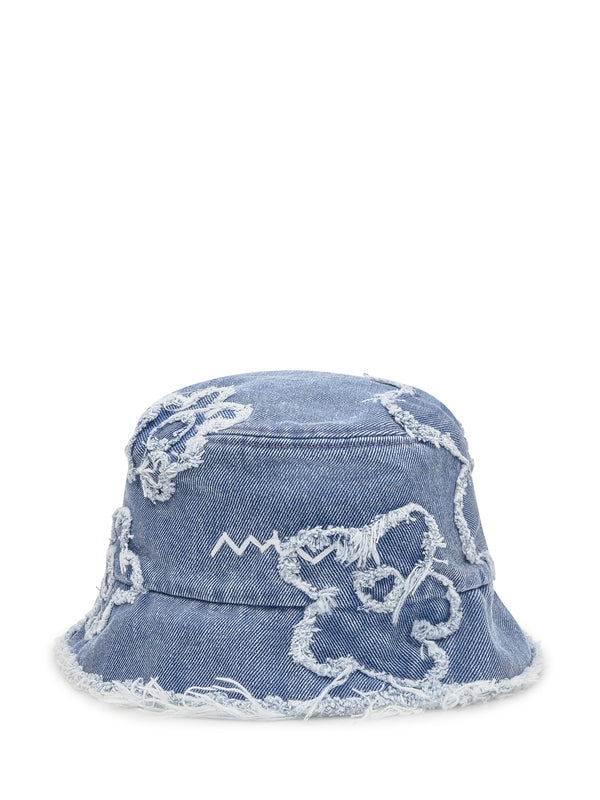 Flower Denim Bucket Hat