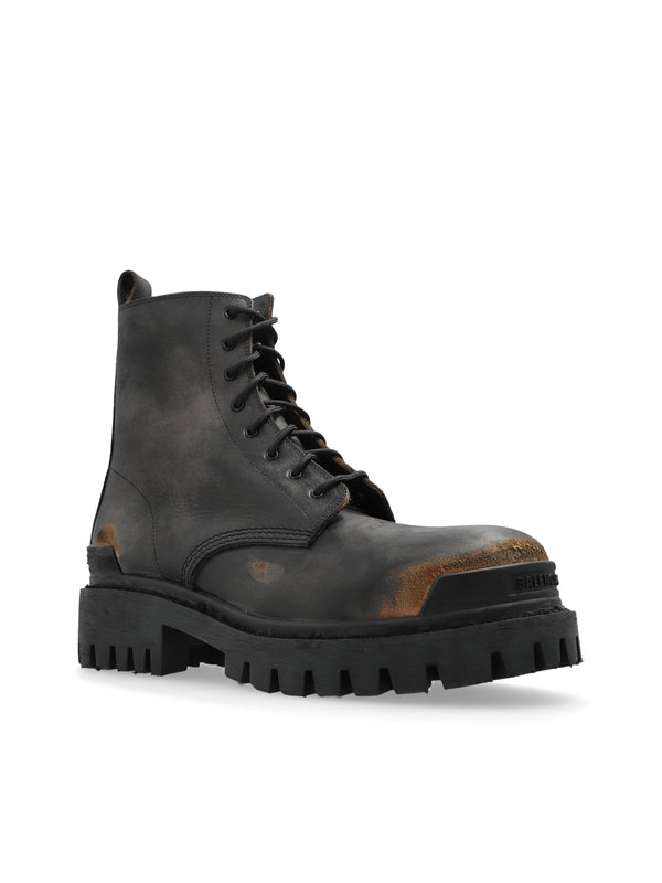 Strike Leather Lace-up Boots