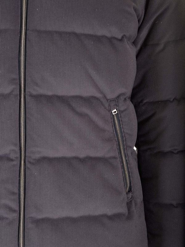 Corduroy Hood Down Padded Jacket