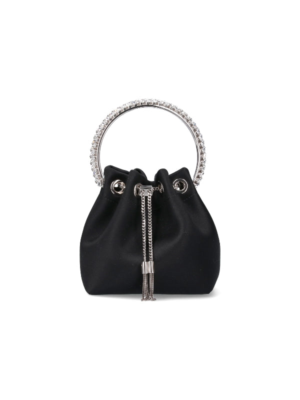 Bon Bon Crystal Satin Bucket Bag