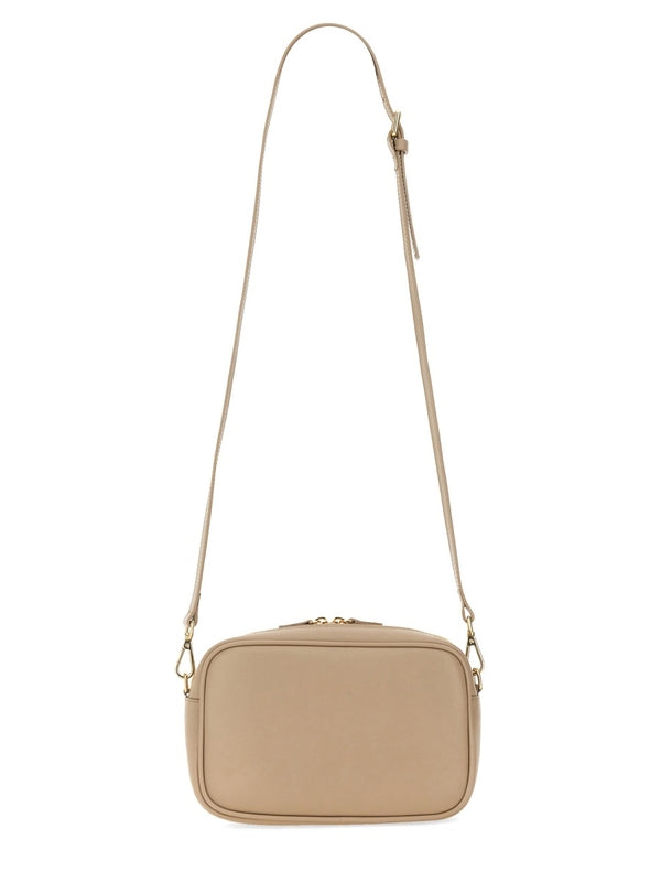 Beige Lambskin Shoulder Bag