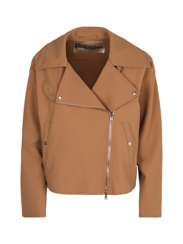 Nylon Stretch Biker Jacket