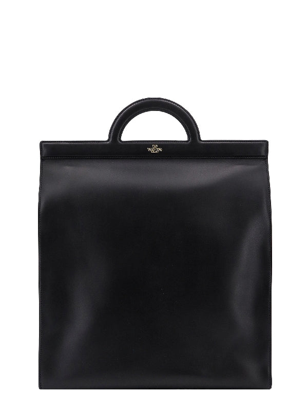 Logo Leather Tote Bag