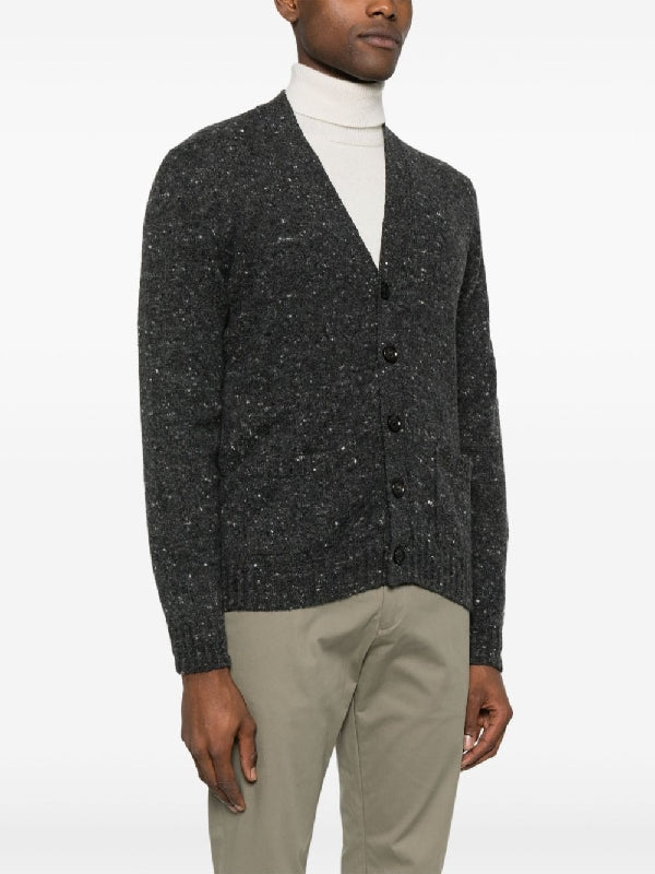 ウールカシミアVネックカーディガン