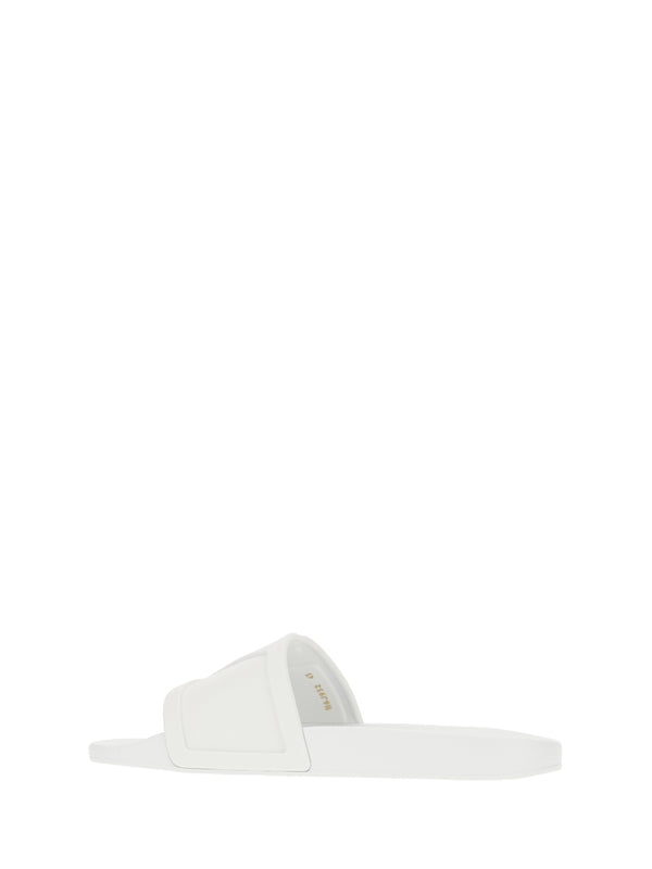 V Logo Rubber Slides