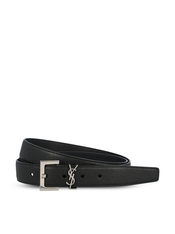 Cassandra Monogram Leather Belt