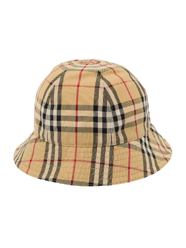 Check Nylon Bucket Hat