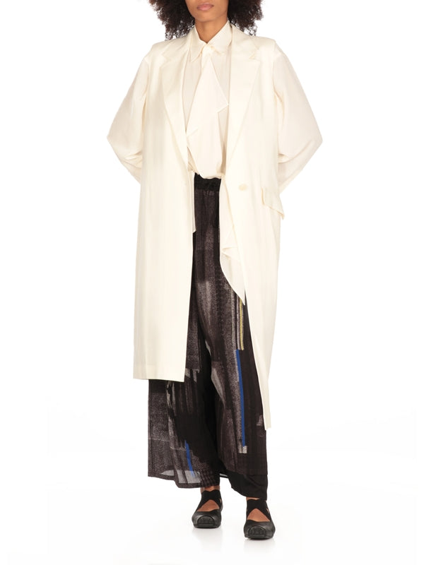 Single-Breasted Asymmetric Vest Coat