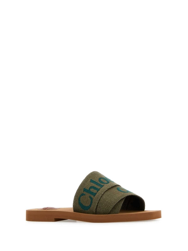 Woody Logo Band Flat Sandals