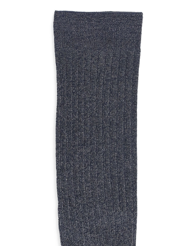 Metallic Ribbed Socks