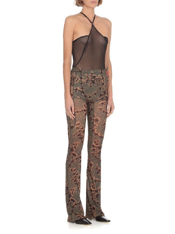 Cross Halterneck Sheer Bodysuit