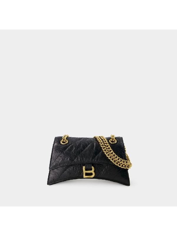 Balenciaga Crush Small Black Crossbody & Shoulder Bags