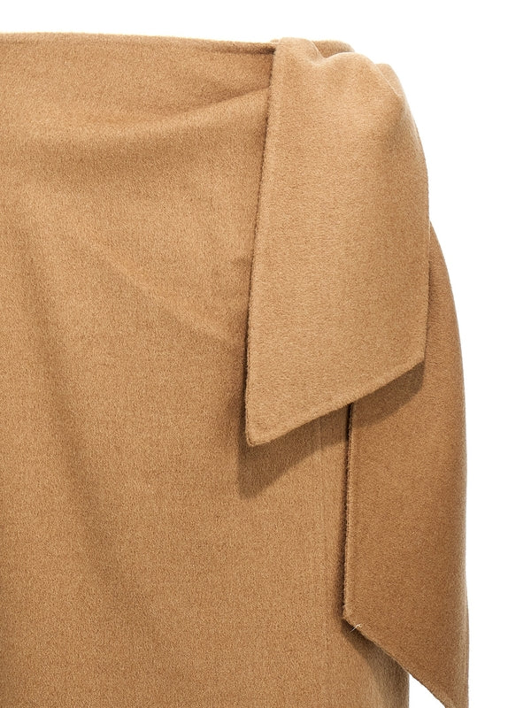 Acline Tie Wool Skirt