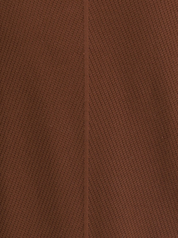 Brown Cotton Nylon Polo Shirt