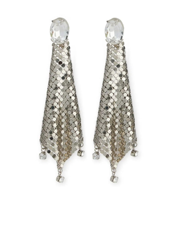 Sequin Drop Panel Stone Earrings