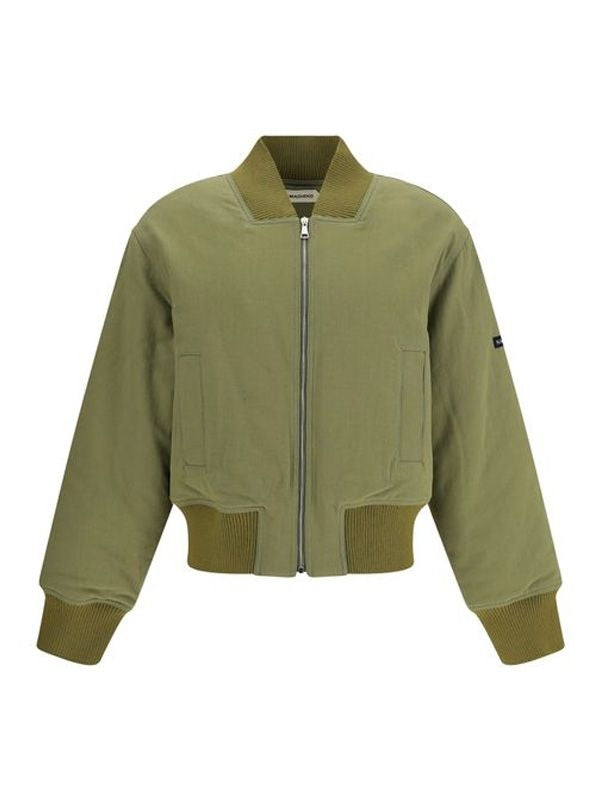 Logo Patch Cotton Bomber Jacket