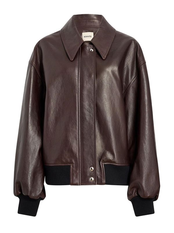 SHELMAN Leather Bomber Jacket