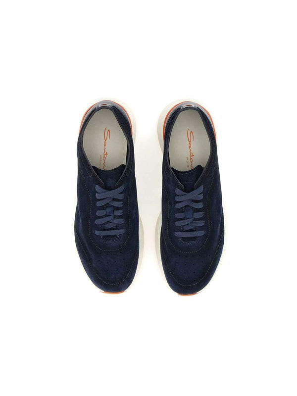 Santoni Navy Sneakers