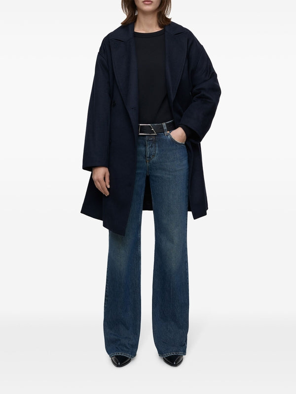 Double-Breasted Wool Blend
  Peacoat