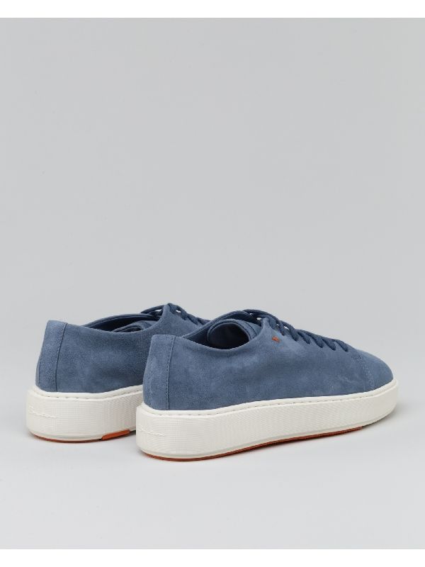 Stitch Detail Suede Lowtop Sneakers