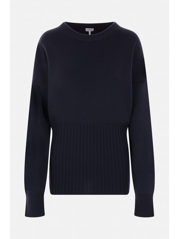 Back Anagram Rib Wool Knit