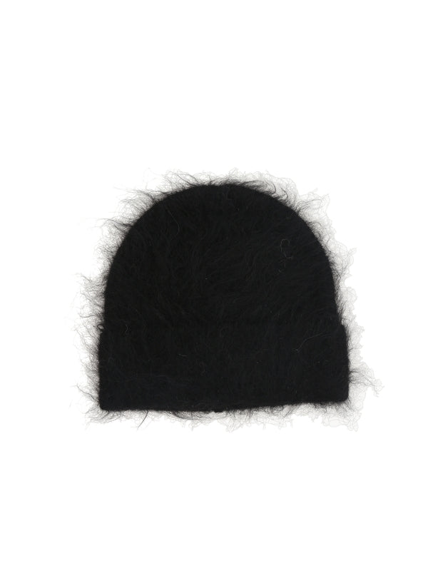 Seper Fuzzy Black Beanie