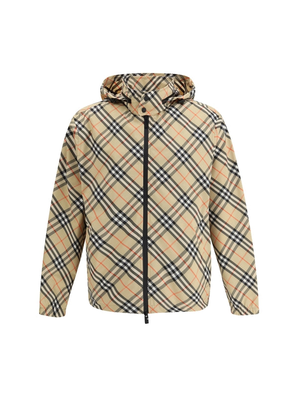 Burberry Checked Beige Jackets