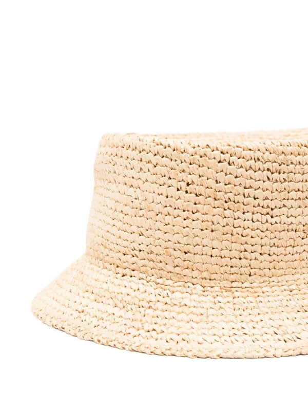 Logo Raffia Bucket Hat