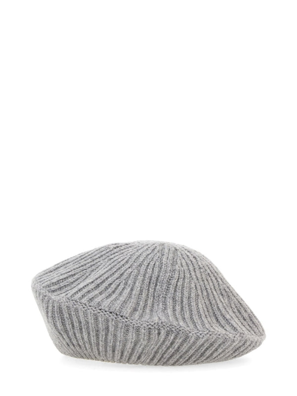 Logo Patch Wool Blend Beret