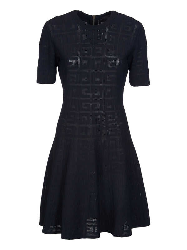 4g Jacquard Flared Dress