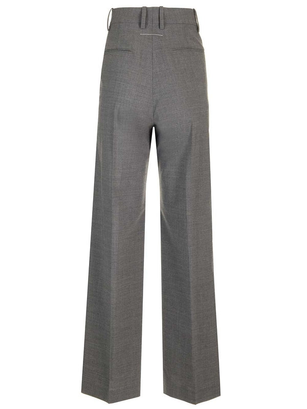 Wool Blend Tailored Pants