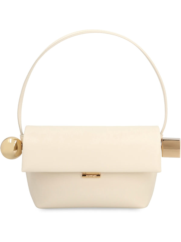 Rond Carre Flap Leather Shoulder Bag