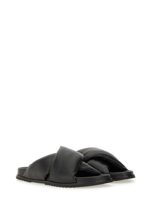 Chunky Leather Slides