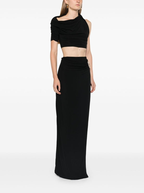 Buckle Wrap Maxi Skirt